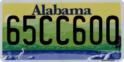 AL license plate 65CC600
