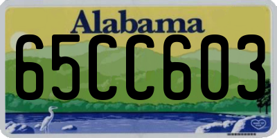 AL license plate 65CC603