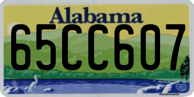 AL license plate 65CC607