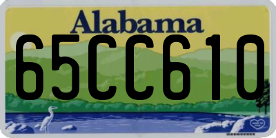AL license plate 65CC610