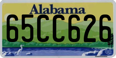 AL license plate 65CC626