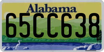 AL license plate 65CC638