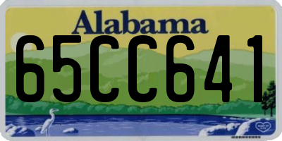 AL license plate 65CC641