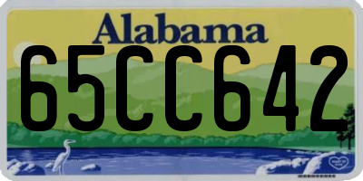 AL license plate 65CC642