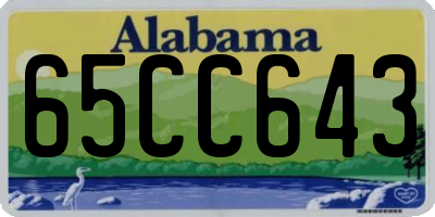 AL license plate 65CC643