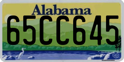 AL license plate 65CC645