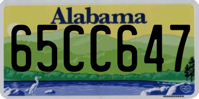 AL license plate 65CC647