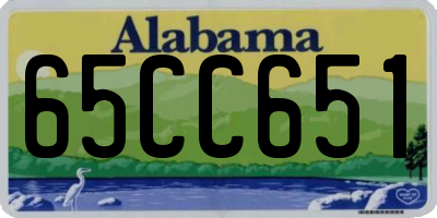 AL license plate 65CC651