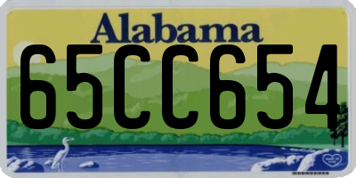 AL license plate 65CC654