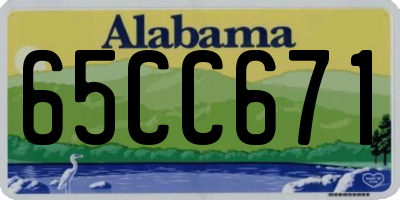 AL license plate 65CC671