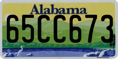 AL license plate 65CC673