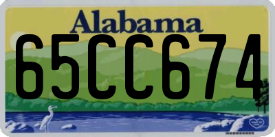 AL license plate 65CC674