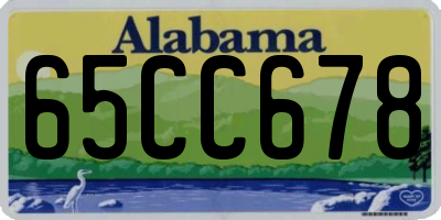 AL license plate 65CC678