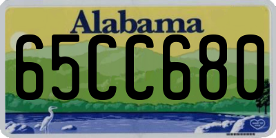 AL license plate 65CC680