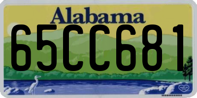 AL license plate 65CC681