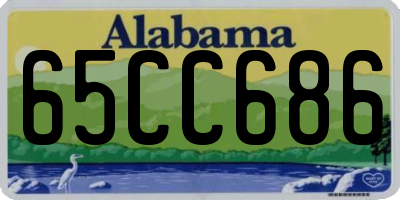 AL license plate 65CC686