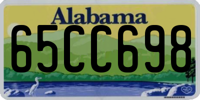 AL license plate 65CC698