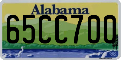 AL license plate 65CC700