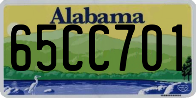 AL license plate 65CC701