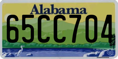 AL license plate 65CC704