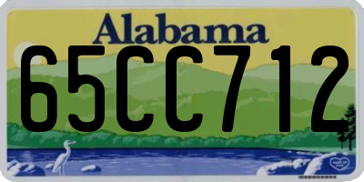 AL license plate 65CC712