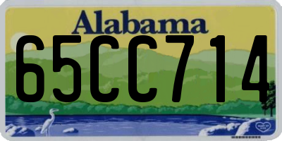 AL license plate 65CC714