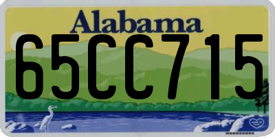 AL license plate 65CC715