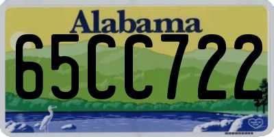 AL license plate 65CC722
