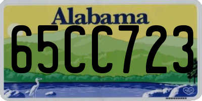 AL license plate 65CC723