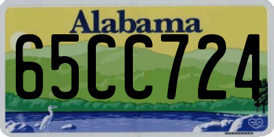 AL license plate 65CC724