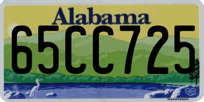 AL license plate 65CC725