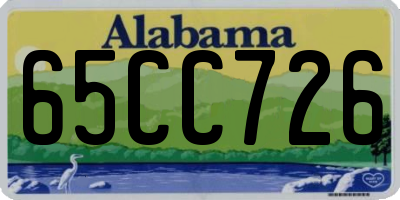 AL license plate 65CC726