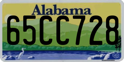 AL license plate 65CC728