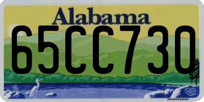 AL license plate 65CC730