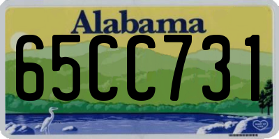 AL license plate 65CC731