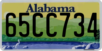 AL license plate 65CC734
