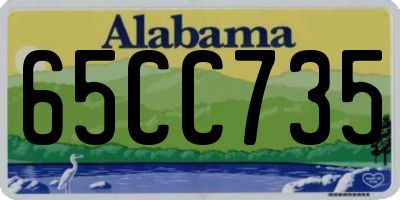 AL license plate 65CC735