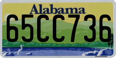AL license plate 65CC736