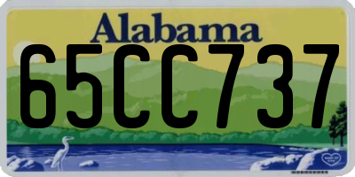 AL license plate 65CC737