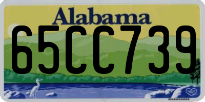 AL license plate 65CC739