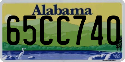 AL license plate 65CC740