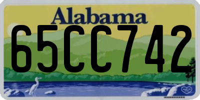 AL license plate 65CC742