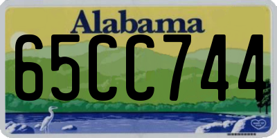 AL license plate 65CC744