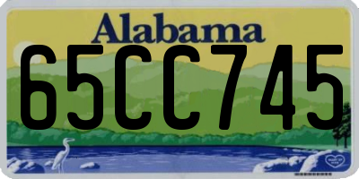 AL license plate 65CC745