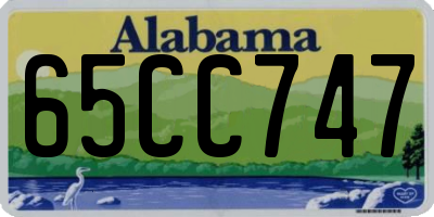 AL license plate 65CC747