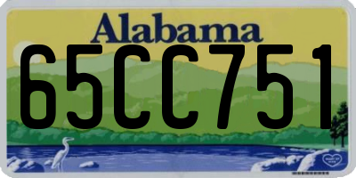AL license plate 65CC751