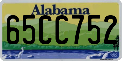 AL license plate 65CC752