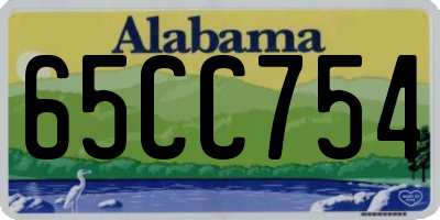 AL license plate 65CC754