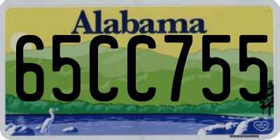 AL license plate 65CC755