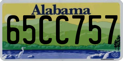 AL license plate 65CC757